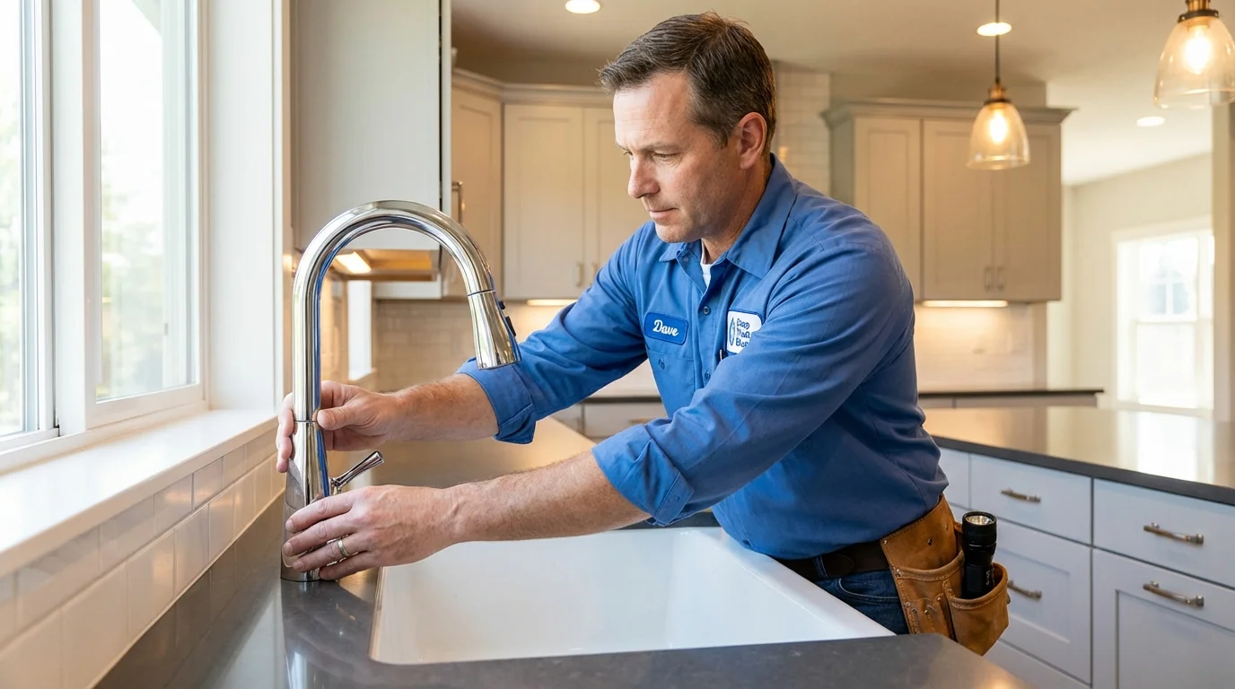 Kitchen faucet installation by Johns Plumbing LLC in Erwin