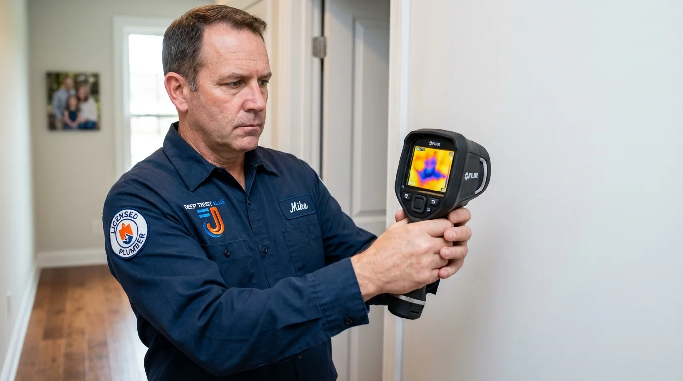 Thermal imaging leak detection by Johns Plumbing LLC in Erwin